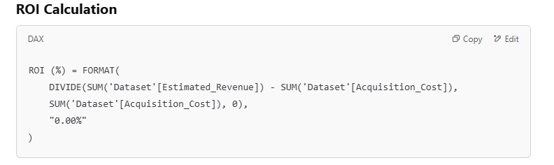 ROI Calculation